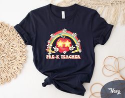 pre k teacher shirt, cute apple shirt, back to school shirt, pre k teacher gift, team pre-k shirt, pre-k back to school