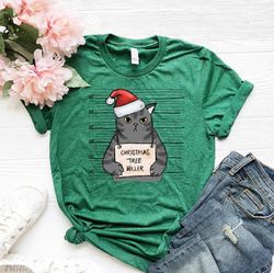 christmas tree killer shirt, christmas cat shirt, funny christmas shirt, cat lover gift, cute cat christmas, womens chri