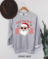 tis the season sweatshirt, retro santa sweatshirt, santa merry christmas shirt, vintage santa claus graphic, christmas s