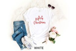 merry christmas deer shirt, deer christmas shirt, snowflake tee, christmas family shirts, holiday shirt, womens christma