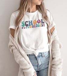 groovy school psychologist shirt,school psych,first day of school,psychology shirt,retro school psych shirt,gift for sch