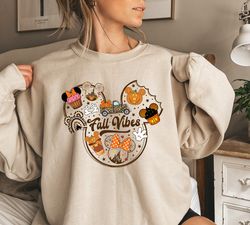 cute fall disney mickey shirt, fall disney vacation,disney halloween sweatshirt,disney fall shirt, fall vibes shirt,fami