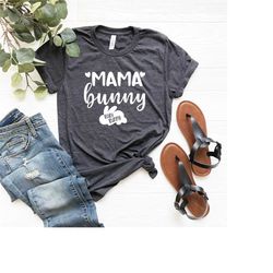 mama bunny shirt, baby bunny shirt, easter shirt, pregnancy announcement t-shirt, easter party outfit, mom to be shirt,