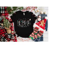 christmas nurse skeleton shirt, nursing christmas gift, cute nurse shirt, christmas crewneck, nurse christmas shirt