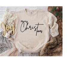 merry christmas sweatshirt, christian gifts, womens christmas shirt, christian cross sweater, christian mom crewneck, me