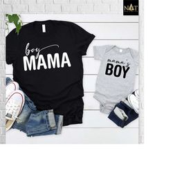 boy mama & mama's boy matching tees, matching mommy and me shirt, mothers day gift shirts, mama and mama's boy matching