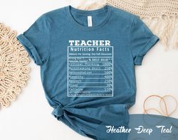 teacher nutrition facts shirt, back to school, teacher gift, funny teacher shirt, teacher tshirt, nutrition facts teache