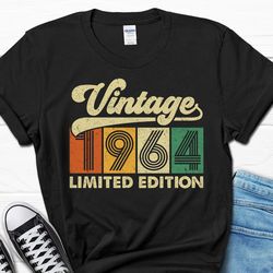 vintage 1964 shirt for men, born in the 60s gift for grandpa, 60th birthday men's t-shirt, 60th birthday tee for him, re