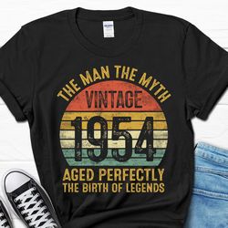 70th Birthday Gifts For Him, 70 Years Papa Men's T-Shirt, 70 Year Birthday Shirt For Men, 1954 Grandpa Gift, Husband Tee
