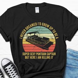 husband boating lover tee for men, papa pontoon gifts, sailing men's shirt, boat owner t-shirt from wife, funny father's