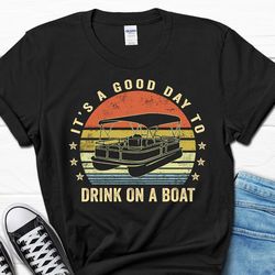 husband boating lover gifts, pontoon owner men's tee, papa sailing gift, boat shirt from wife for men, father's day funn