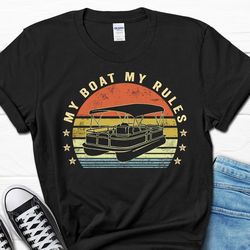dad boating lover gift, grandpa pontoon shirt for him, sailing gifts for men, papa boat owner t-shirt from wife, father'