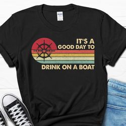 boating tee from wife, funny pontoon lover men's gifts, sailing gift for men, dad boat owner t-shirt for him, husband fa