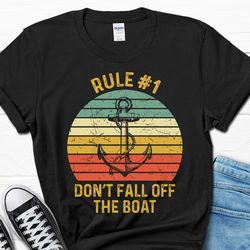 sailing lover husband men's gift, boating dad shirt for men, pontoon gifts for him, grandpa boat owner t-shirt from wife