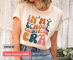 in my school counselor era t-shirt, retro back to school, cute guidance counselor, psychology grad gift, school counselo