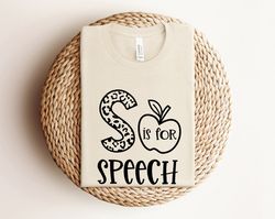 s is for speech shirt, speech therapy shirt, speech therapist gift, speech pathologist graduation gift, speech teacher s