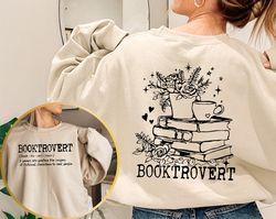 vintage booktrovert sweatshirt, book lover shirt for women, classic literature hoodie, bookish girl sweat,bookworm hoodi