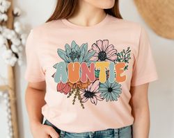 wildflowers auntie shirt, aunt to be shirt, aunt shirt, aunt birthday gift, aunt reveal, auntie tee, cute auntie shirt,