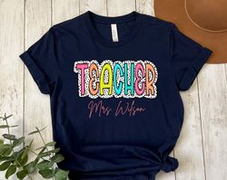 teacher shirt with name, teacher appreciation gift for teacher, personalized teacher shirt, c teacher tshirt