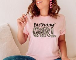 leopard birthday girl youth shirt, girls birthday party, birthday party girl shirt, birthday shirt, gift for birthday, b