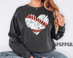 baseball distressed heart sweatshirt, baseball distressed heart hoodie, baseball mom sweatshirt, baseball sweatshirt, ba