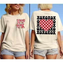 xoxo heart valentine shirt, womens valentines day sweatshirt, valentine's day gift for her hoodie, valentine for her, xo