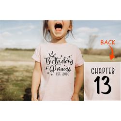 thirteenth birthday for her, thirteenth birthday shirt, 13th birthday gift for girls, birthday princess shirt, hello thi
