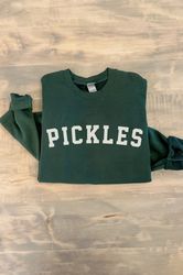 pickle sweatshirt, funny trending pickle crewneck sweatshirt, gifts for pickle lovers, canned pickles shirt
