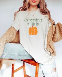 fall pregnancy announcement shirt, expecting a little pumpkin, halloween, pumpkin, gender reveal, baby shower