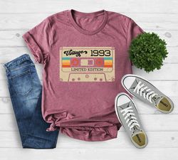 30th birthday gifts shirt, vintage 1993 birthday shirts,30th birthday gifts for men, 30th birthday gifts for women