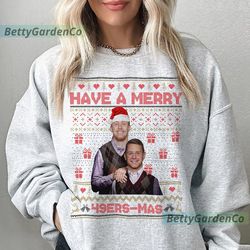 brock purdy george kittle san francisco football shirt, vintage 90s bootleg christmas sweatshirts, have a merry xmas shi