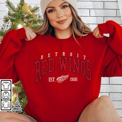 detroit red wings shirt, merch vintage 90s sweatshirt hockey retro unisex crewneck gift for fan college 1610s ltrp