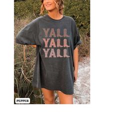 comfort colors yall shirt howdy tshirt western graphic tee western clothes country concert shirt trendy clothes country