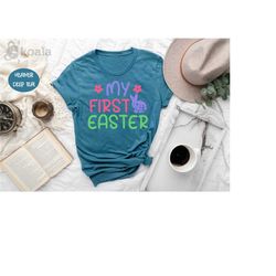 my first easter shirt, easter baby boy shirt, cute easter bunny baby shirt, first easter shirt, newborn boy shirt, my fi