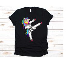 unicorn taekwondo fighter shirt, git for karate fighters, taekwondo, karate, jiujitsu fighter, black belt, korean martia