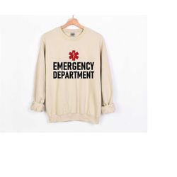 emergency department pocket sweatshirt, er nurse sweater, emergency nurse hoodie, er tech sweatshirt, future nurse gift,