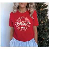 north pole, brewing co shirt, christmas tee, north pole shirt, brewing co, premium christmas spirit, brewing co