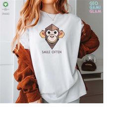 personalised monkey shirt, chimpanzee t shirt, pocket print, origami monkey, monkey gifts, inspirational tshirt, monkey