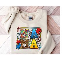 maman autism sweatshirt, maman autism sweatshirt, autism awareness-raising hood, sweatshirt, be nice, puzzle hood, gift