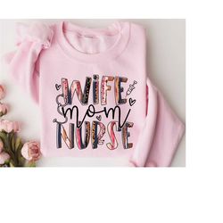 women's nursing woman sweatshirt, nursing home, nurse gift, nurses, gift for nursing mom, nursing school graduate, gift