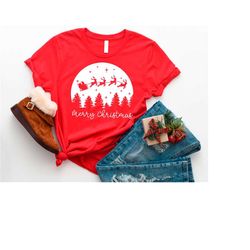 christmas shirt, merry christmas shirt, women's christmas shirt , cute christmas tees ,reindeer cristmas tee ,christmas