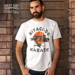 miyagi-do karate kid fan shirt cobra kai parody 90s movie martial arts bonsai sun retro tee cobra kai tee top mrv1723