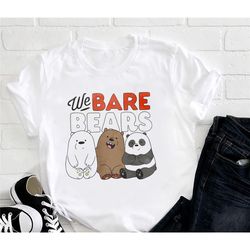 we bare bears lovely t-shirt, we bare bears shirt fan gifts, we bare bears cartoon network shirt, we bare bears vintage