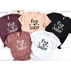 big sister with arrow shirt, family shirt, little sister shirt, family matching shirt, sisters shirt