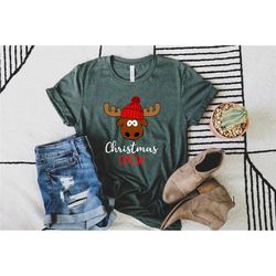 christmas crew shirt, merry christmas shirt, deer lover gift long sleeve pullover sweatshirt, reindeer shirt, christmas