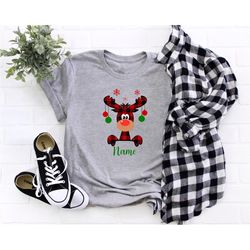 reindeer shirt, christmas deer shirt, new year tee, christmas shirt, deer lover gift long sleeve pullover sweatshirt, re