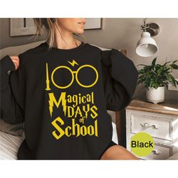 100 magical days sweatshirt, 100th magical days shirts,  100th day of school celebration, girls 100 days of school hoodi