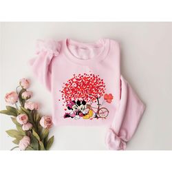 tree love shirt, cute mouse valentine sweatshirt, cartoon graphic shirt, gift for lover, love sweatshirt, valentines tee