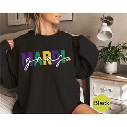 mardi gras sweatshirt, women men mardi gras hoodie, mardi gras party shirt,fat tuesday gift, carnival sweat, cute festiv