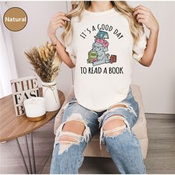 its a good day to read shirt, funny books shirt, book lover, literary bookish reading top,librarian shirt,piggie elephan